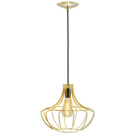 Pendente Aramado Oval 32cm Auremar Dourado Menor preço em Pendente Aramado Oval 32cm Auremar Dourado