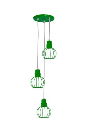 Pendente Arame Mini Esfera Triplo Verde - Attena iluminação Menor preço em Pendente Arame Mini Esfera Triplo Verde - Attena iluminação