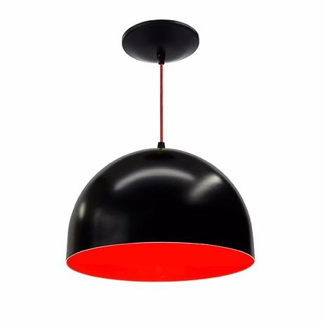 Pendente Argos Meia Lua - Alumínio Reforçado Preto E Vermelho - E-27 Bivolt - Ema lustres é boa?