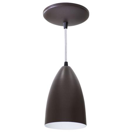 Pendente bala oval em alumínio para lâmpada E27 - starlumen - marrom st963 Menor preço em Pendente bala oval em alumínio para lâmpada E27 - starlumen - marrom st963