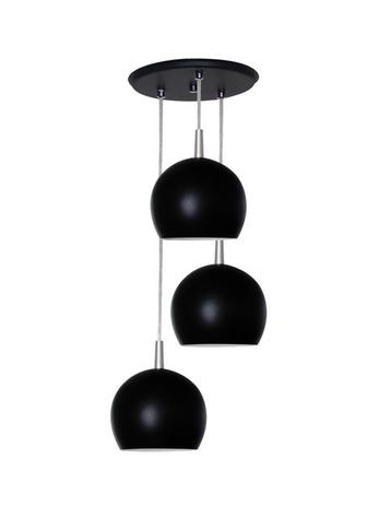Pendente Bali Triplo Preto - Attena iluminação Menor preço em Pendente Bali Triplo Preto - Attena iluminação