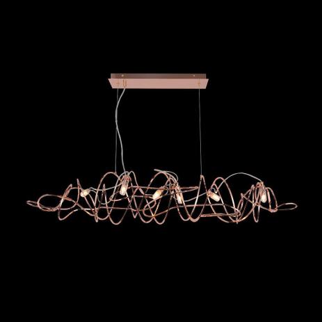 Pendente Bello 6L G9 de Cristal Rose - Chandelie Menor preço em Pendente Bello 6L G9 de Cristal Rose - Chandelie