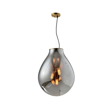 Pendente Bexiga Pylon 3L E27 de Vidro Fume 48 cm - Chandelie Menor preço em Pendente Bexiga Pylon 3L E27 de Vidro Fume 48 cm - Chandelie
