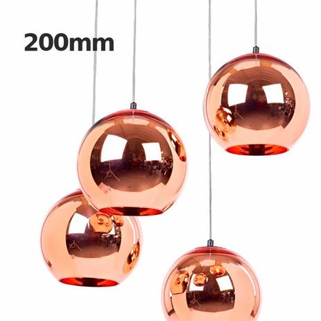 Pendente Bola Vidro Cobre Dixon Luminária Lustre Design Copper 20cm LM1832 - Eluminarias Menor preço em Pendente Bola Vidro Cobre Dixon Luminária Lustre Design Copper 20cm LM1832 - Eluminarias