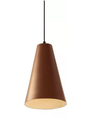 Pendente Cilíndrico em alumínio Cobre Lustre 18x25cm 1xe27 - Hansa Menor preço em Pendente Cilíndrico em alumínio Cobre Lustre 18x25cm 1xe27 - Hansa