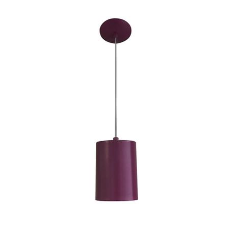 Pendente Cilindro 11cm Violeta 1XE27 - Piuluce - 6308 Menor preço em Pendente Cilindro 11cm Violeta 1XE27 - Piuluce - 6308