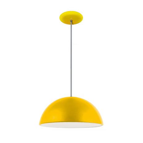 Pendente Colorido - Meia Bola - Cor Amarelo - 32 cm X 15 cm - Lustres amandini Menor preço em Pendente Colorido - Meia Bola - Cor Amarelo - 32 cm X 15 cm - Lustres amandini