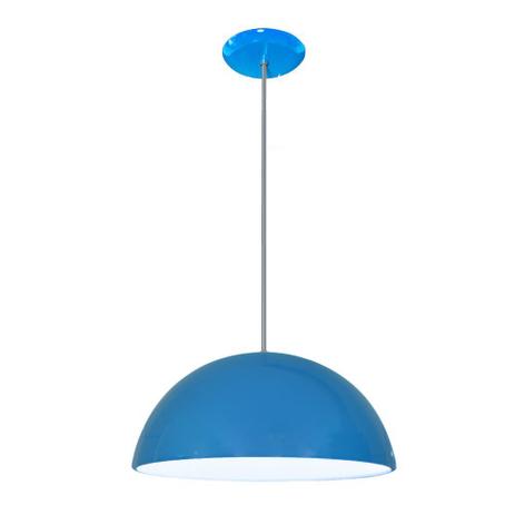 Pendente Colorido - Meia Bola - Cor Azul - 40 cm X 20 cm - Lustres amandini Menor preço em Pendente Colorido - Meia Bola - Cor Azul - 40 cm X 20 cm - Lustres amandini