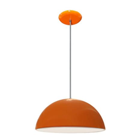 Pendente Colorido - Meia Bola - Cor Laranja - 40 cm X 20 cm - Lustres amandini Menor preço em Pendente Colorido - Meia Bola - Cor Laranja - 40 cm X 20 cm - Lustres amandini