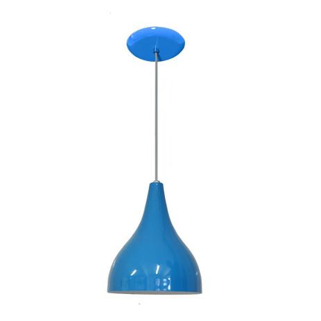 Pendente Colorido Modelo Funil - Grande - 31 cm x 23 cm - Azul - Lustres amandini Menor preço em Pendente Colorido Modelo Funil - Grande - 31 cm x 23 cm - Azul - Lustres amandini