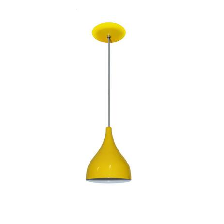 Pendente Colorido - Modelo Funil - Pequeno - 20 cm X 16 cm - Amarelo - Lustres amandini Menor preço em Pendente Colorido - Modelo Funil - Pequeno - 20 cm X 16 cm - Amarelo - Lustres amandini