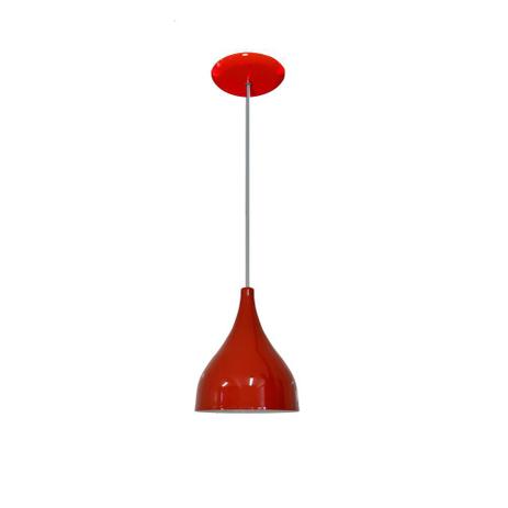 Pendente Colorido - Modelo Funil - Pequeno - 20 cm X 16 cm - Vermelho - Lustres amandini Menor preço em Pendente Colorido - Modelo Funil - Pequeno - 20 cm X 16 cm - Vermelho - Lustres amandini
