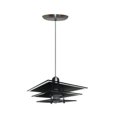 Pendente com 03 Vidros - Para 01 Lâmpada - Vidro Quadrado Preto - Lustres amandini é boa?