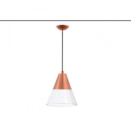 Pendente Cone glass Caisma Cobre Rose Menor preço em Pendente Cone glass Caisma Cobre Rose