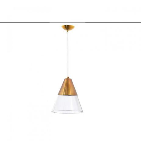 Pendente Cone glass Caisma Ouro Menor preço em Pendente Cone glass Caisma Ouro