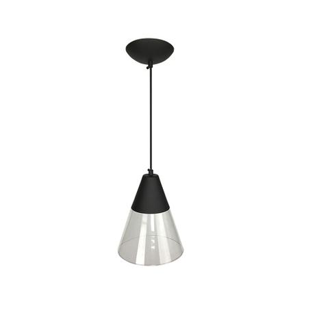 Pendente Cone Glass Medio Preto Fosco - Caisma - 4535-PRF Menor preço em Pendente Cone Glass Medio Preto Fosco - Caisma - 4535-PRF