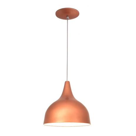 Pendente Cônico Alumínio Gota Isadora Design Cobre/Branco Menor preço em Pendente Cônico Alumínio Gota Isadora Design Cobre/Branco