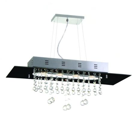 Pendente Cristal Retangular 4 Lâmpadas Valência Auremar Preto Menor preço em Pendente Cristal Retangular 4 Lâmpadas Valência Auremar Preto