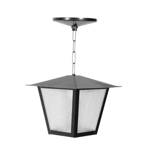 Pendente de aço Campinas quadrada 01 E27 20W L-4-C preto Ideal Menor preço em Pendente de aço Campinas quadrada 01 E27 20W L-4-C preto Ideal
