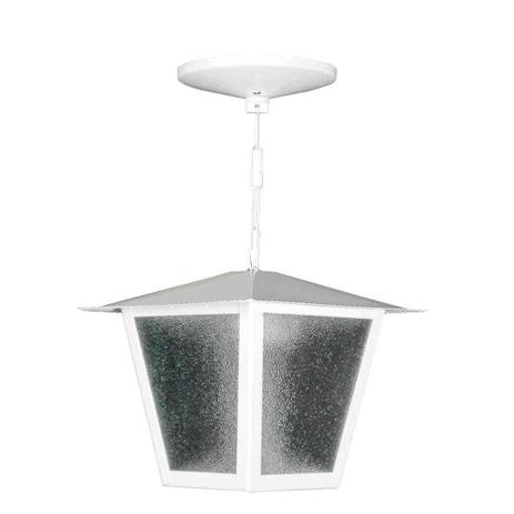 Pendente de aço Campinas quadrado 01 E27 20W L-4-C branco Ideal Menor preço em Pendente de aço Campinas quadrado 01 E27 20W L-4-C branco Ideal