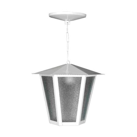 Pendente de aço Campinas sextavado 01 E27 20W L-3-C branco Ideal Menor preço em Pendente de aço Campinas sextavado 01 E27 20W L-3-C branco Ideal