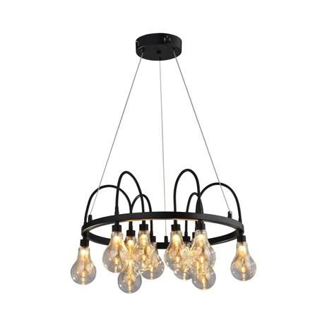Pendente de Aço e Vidro para 12 Lâmpadas Astor SL-5642-H12 Wee Preto Menor preço em Pendente de Aço e Vidro para 12 Lâmpadas Astor SL-5642-H12 Wee Preto