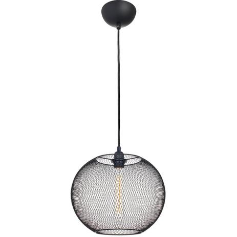 Pendente de Aço Redondo 1 Lâmpada Menkar Avant Preto Fosco Menor preço em Pendente de Aço Redondo 1 Lâmpada Menkar Avant Preto Fosco
