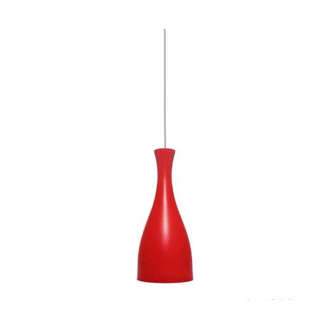 Pendente de alumínio Design para 1 lâmpada E27 60W 33x14cm vermelho fosco Taschibra Menor preço em Pendente de alumínio Design para 1 lâmpada E27 60W 33x14cm vermelho fosco Taschibra
