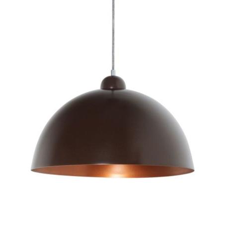 Pendente de Alumínio - Marrom e Cobre Meia Esfera / Meia Lua 38cm - Studio casa center é boa?