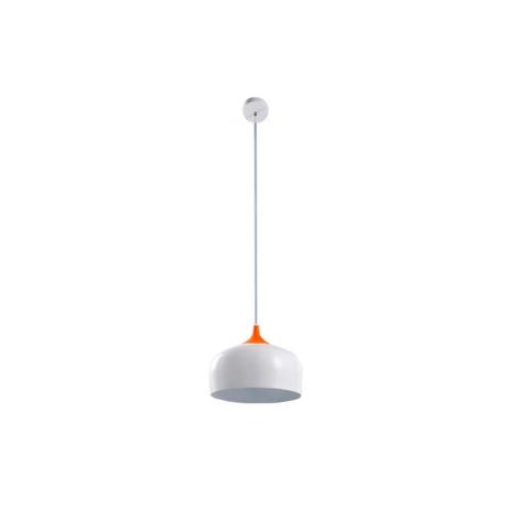 Pendente de alumínio para 1 lâmpada E27 35x35cm D35H115 branco OL Menor preço em Pendente de alumínio para 1 lâmpada E27 35x35cm D35H115 branco OL