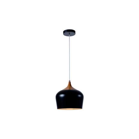 Pendente de alumínio para 1 lâmpada E27 35x35cm D35H115 preto OL Menor preço em Pendente de alumínio para 1 lâmpada E27 35x35cm D35H115 preto OL