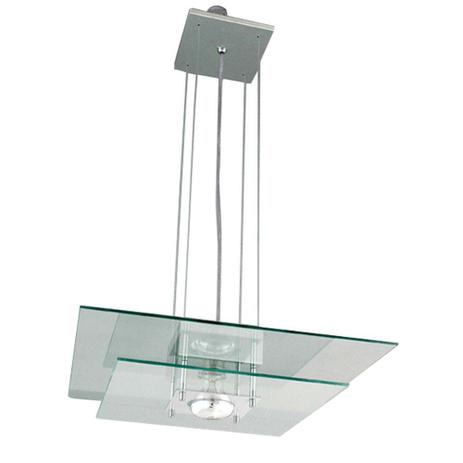 Pendente de alumínio Spacial quadrado vidro 1 lâmpada 100W Pantoja Menor preço em Pendente de alumínio Spacial quadrado vidro 1 lâmpada 100W Pantoja