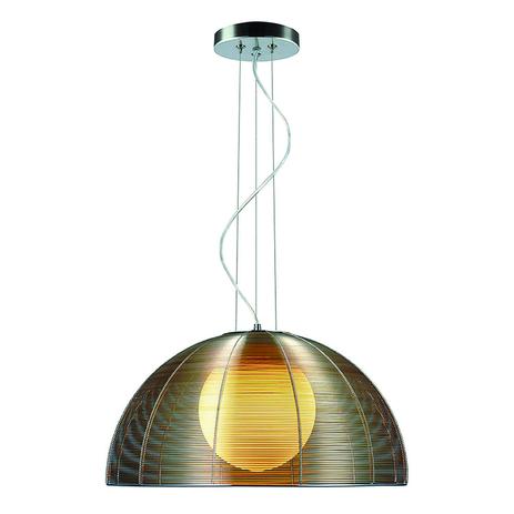 Pendente de Alumínio Wire 28cmx50cm Bella Iluminação Café Menor preço em Pendente de Alumínio Wire 28cmx50cm Bella Iluminação Café