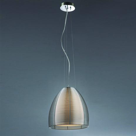 Pendente de Alumínio Wire 29cmx30cm Bella Iluminação Prata Menor preço em Pendente de Alumínio Wire 29cmx30cm Bella Iluminação Prata