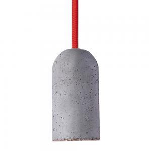 Pendente de Concreto / Cimento - Modelo Milos - Cabo Vermelho - Atelier luz Menor preço em Pendente de Concreto / Cimento - Modelo Milos - Cabo Vermelho - Atelier luz