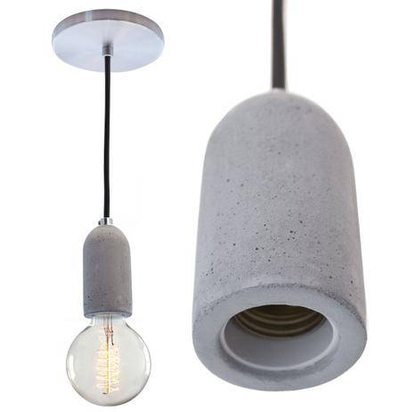 Pendente de concreto cimento rústico para lâmpadas E27 ST8749 - Starlumen Menor preço em Pendente de concreto cimento rústico para lâmpadas E27 ST8749 - Starlumen