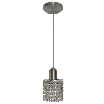 Pendente de Cristal Redondo com 168 Pedras de Cristal em Aluminio Escovado - Lustres Amandini Menor preço em Pendente de Cristal Redondo com 168 Pedras de Cristal em Aluminio Escovado - Lustres Amandini