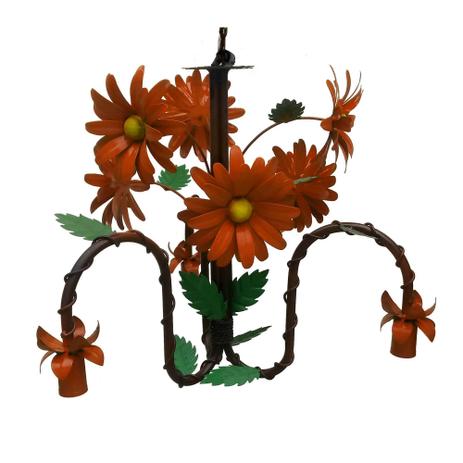 Pendente De Ferro Artesanal Para Sala de Estar com Bocais Pra Baixo - Libertas rosas artesanato Menor preço em Pendente De Ferro Artesanal Para Sala de Estar com Bocais Pra Baixo - Libertas rosas artesanato
