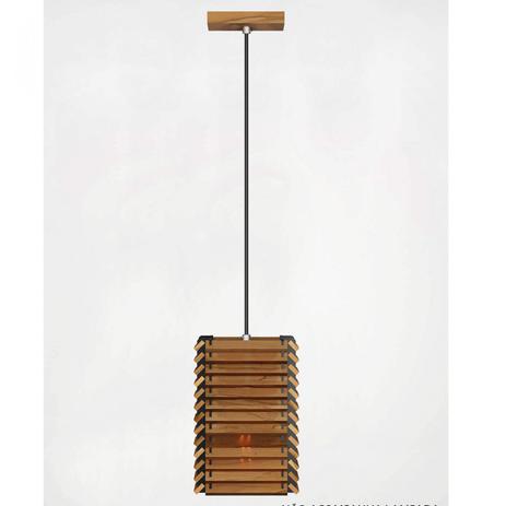 Pendente de Madeira Quadrado Rústico 4 Isadora Design Madeira Menor preço em Pendente de Madeira Quadrado Rústico 4 Isadora Design Madeira