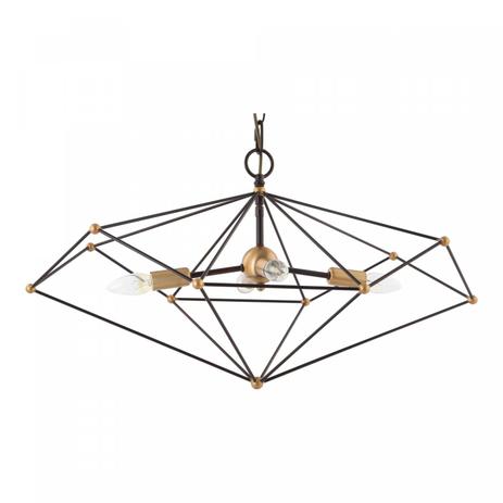 Pendente de Metal Axis 40,6cmx71cm Bella Iluminação Bronze Menor preço em Pendente de Metal Axis 40,6cmx71cm Bella Iluminação Bronze