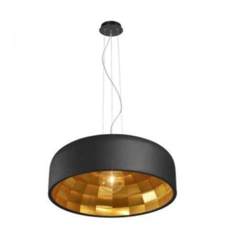 Pendente de Metal Club 18cmx48cm Bella Iluminação Preto e Dourado Menor preço em Pendente de Metal Club 18cmx48cm Bella Iluminação Preto e Dourado