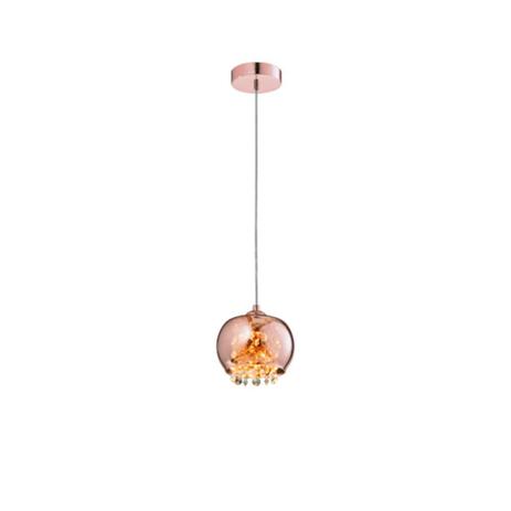Pendente de vidro cabo ajustável de 150cm cobre Quality Menor preço em Pendente de vidro cabo ajustável de 150cm cobre Quality