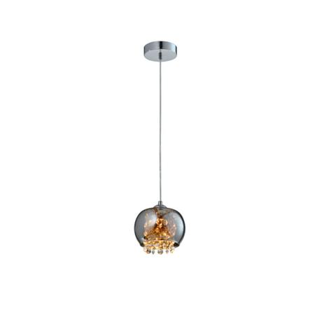 Pendente de vidro cabo ajustável de 150cm cromado Quality Menor preço em Pendente de vidro cabo ajustável de 150cm cromado Quality