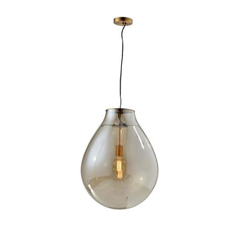 Pendente de Vidro Caju 52cmx40cm Bella Iluminação Conhaque Menor preço em Pendente de Vidro Caju 52cmx40cm Bella Iluminação Conhaque