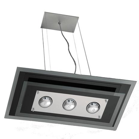 Pendente de Vidro Retangular 60cm x 30cm 141 Pantoja Carmona Preto/Transparente/Preto Menor preço em Pendente de Vidro Retangular 60cm x 30cm 141 Pantoja Carmona Preto/Transparente/Preto