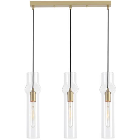 Pendente De Vidro Transparente e Dourado - Mart Menor preço em Pendente De Vidro Transparente e Dourado - Mart