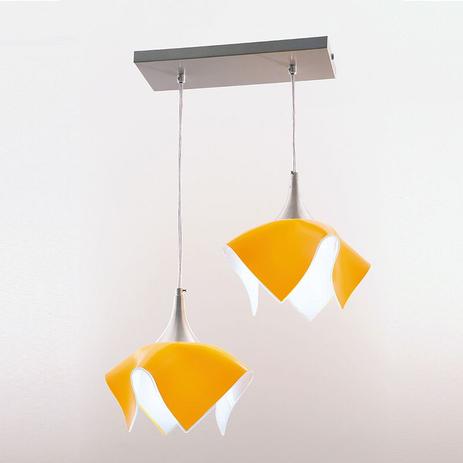 Pendente Duplo Color Trilho Amarelo - Auremar Menor preço em Pendente Duplo Color Trilho Amarelo - Auremar