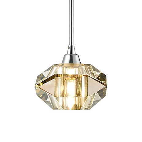 Pendente em Aço Cromado e Cristal Conhaque +Luz para 1 Lâmpada G9 - PE012-112CO Menor preço em Pendente em Aço Cromado e Cristal Conhaque +Luz para 1 Lâmpada G9 - PE012-112CO