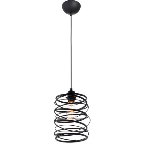 Pendente em Aço Espiral 1 Lâmpada Electra Avant Preto Menor preço em Pendente em Aço Espiral 1 Lâmpada Electra Avant Preto