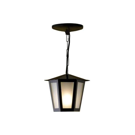 Pendente em Aço para 1 Lâmpada Colonial 34x19cm Preto - Ideal iluminação Menor preço em Pendente em Aço para 1 Lâmpada Colonial 34x19cm Preto - Ideal iluminação